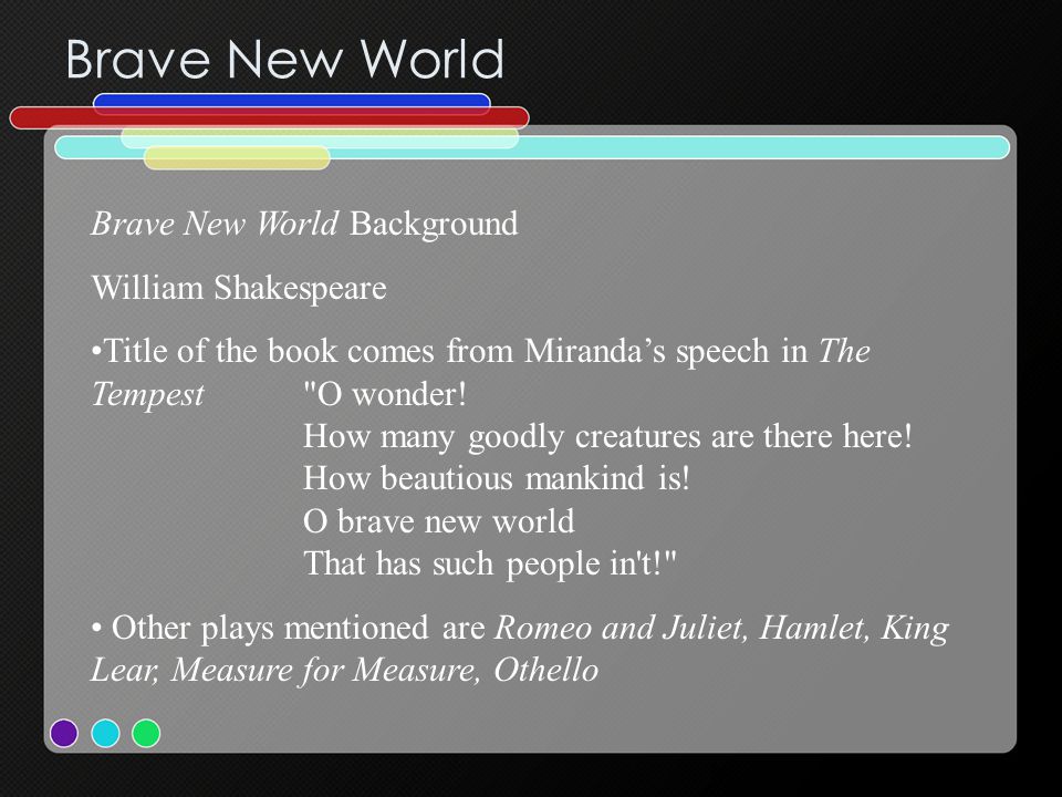 shakespeare in brave new world
